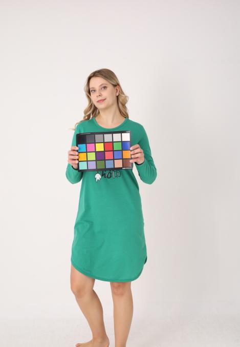 Camasa de noapte Craciun,Imprimeu HO HO, En-gros